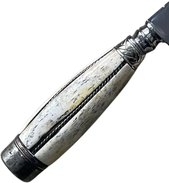 Faca Giuseppe Garibaldi da Coleção Heróis Farroupilha em aço carbono 8", cabo torneado paralelo em osso. - Imagem 4