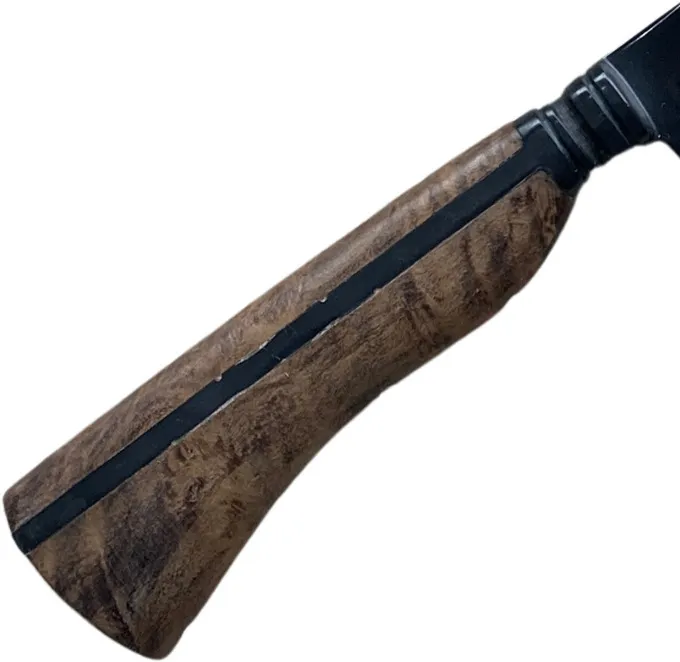 Faca Gaúcha Invertida 8" em aço carbono, cabo de madeira, fosfatizado. - Imagem 4