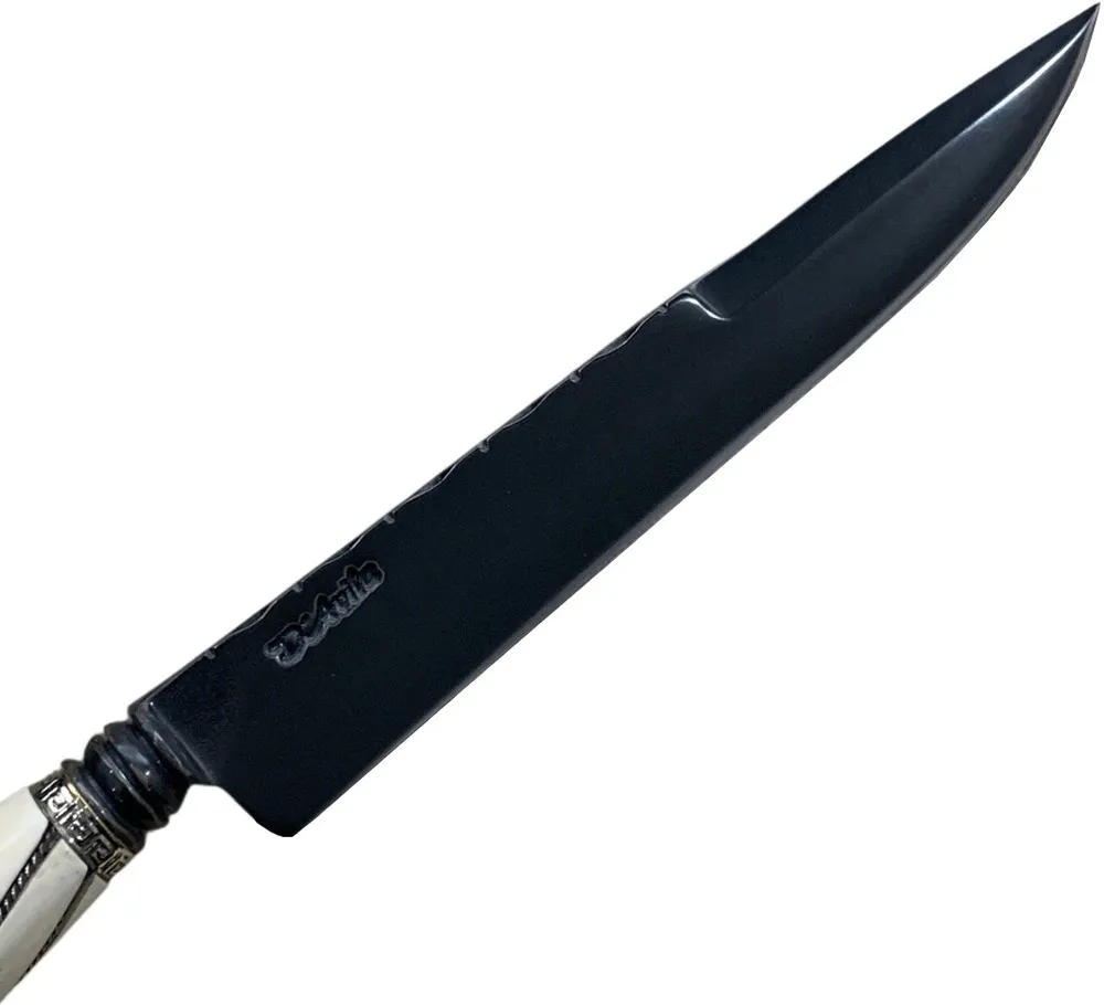 Faca Gaúcha Retovada Especial 8" em aço carbono, cabo em osso, fosfatizado - Imagem 4